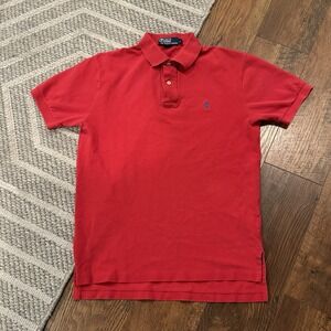 Vintage Polo Ralph Lauren Polo Shirt Mens Size S Red Blue Pony Golfer Rugby